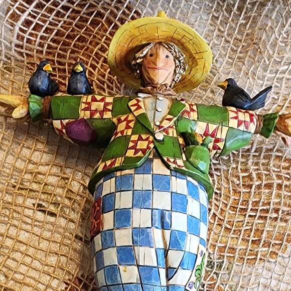 JIM SHORE 'KEEPING WATCH' SCARECROW COLLECTABLE FIGURE - Picture 1 of 6